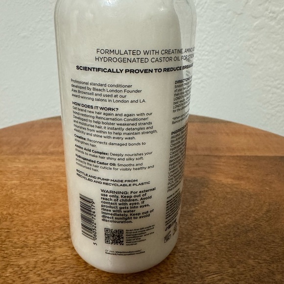 Bleach London Reincarnation Bond Restoring Conditioner 10.14 oz - Picture 3 of 4
